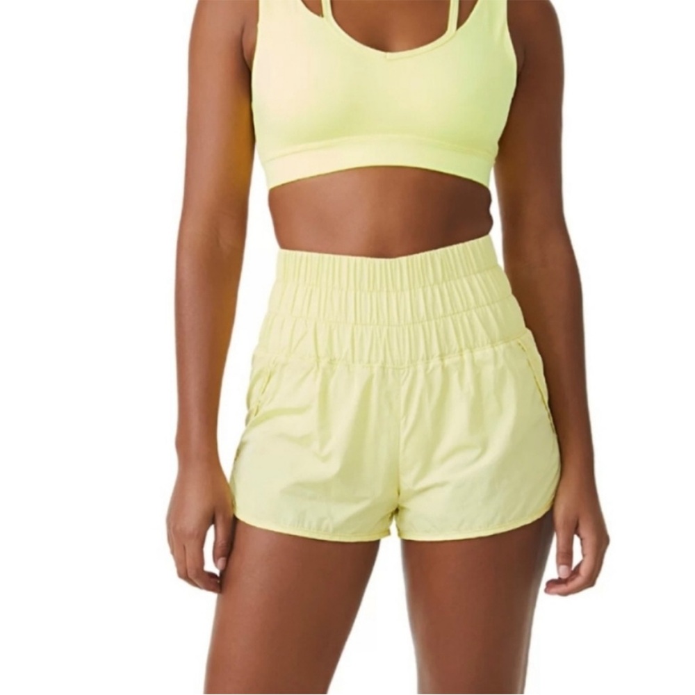 FP Movement by Free People The Way Home Short Size XS Lemon Verbena Yellow‎